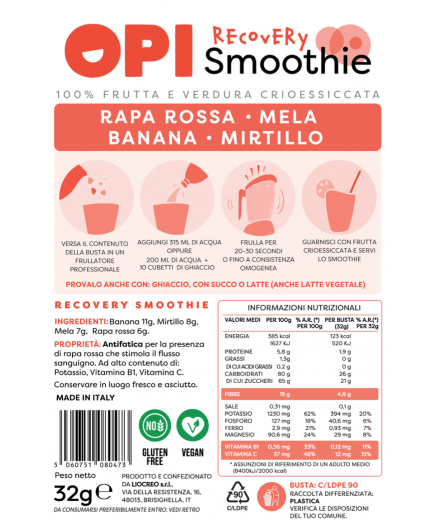 RECOVERY - INSTANT SMOOTHIE CON FRUTTA CRIOESSICATA