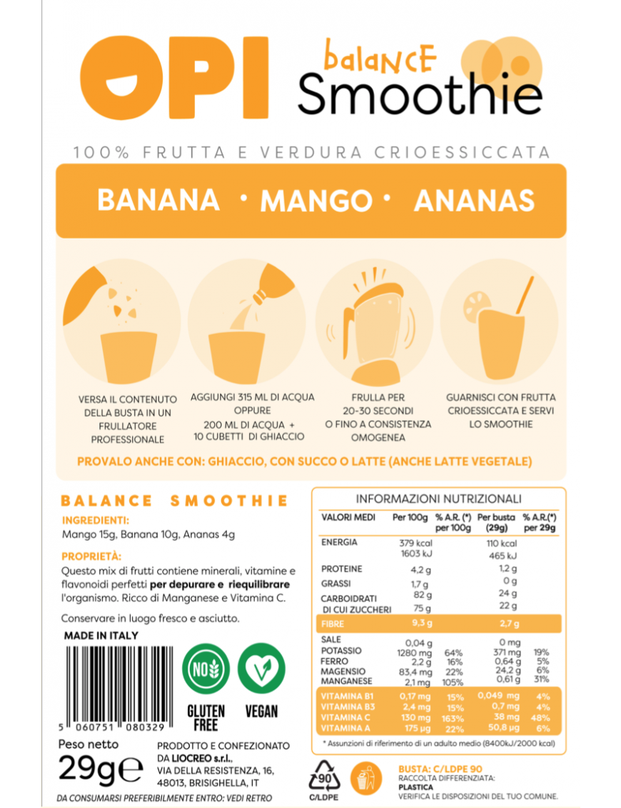 BALANCE - INSTANT SMOOTHIE CON FRUTTA CRIOESSICATA