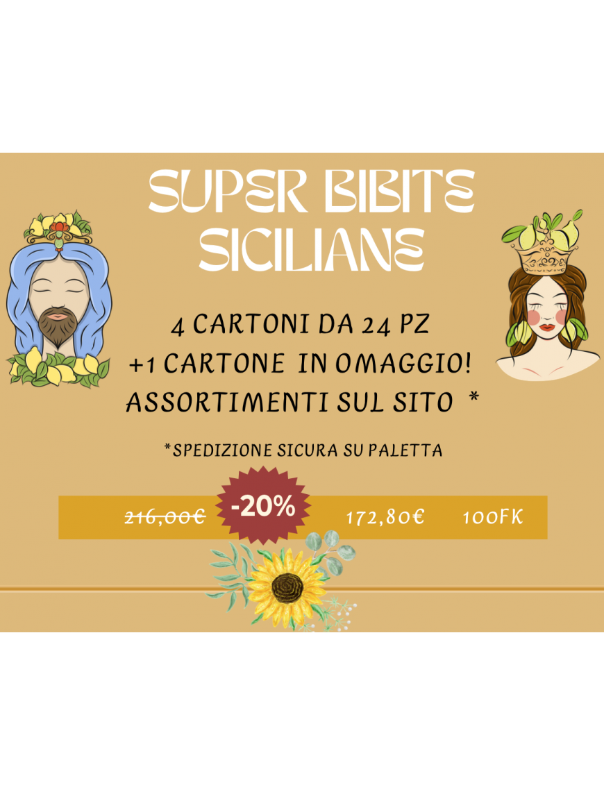 SUPER PROMO BIBITE SICILIANE - 120 BOTTIGLIE: 24 OMAGGIO!