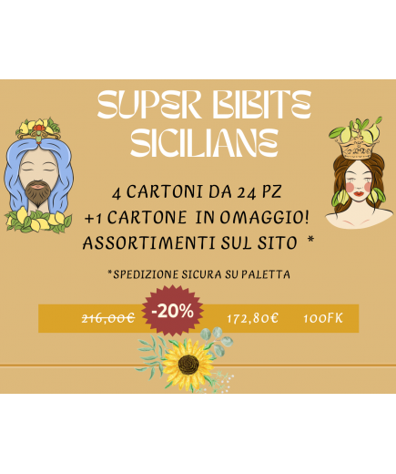 SUPER PROMO BIBITE SICILIANE - 120 BOTTIGLIE: 24 OMAGGIO!