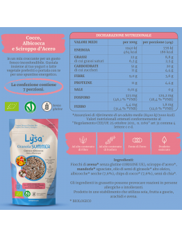 GRANOLA BIO SUMMER - ALBICOCCA E COCCO Senza Glutine