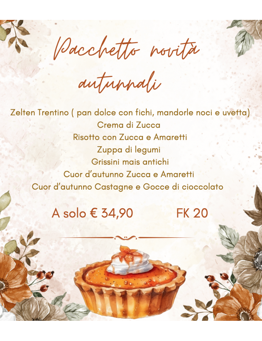 PROMOZIONE NOVITÀ D'AUTUNNO