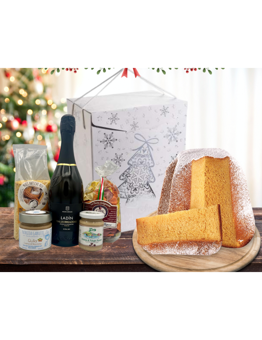 copy of KIT TIN BOX PANETTONE CLASSICO + VALDOBBIADENE PROSECCO DOCG