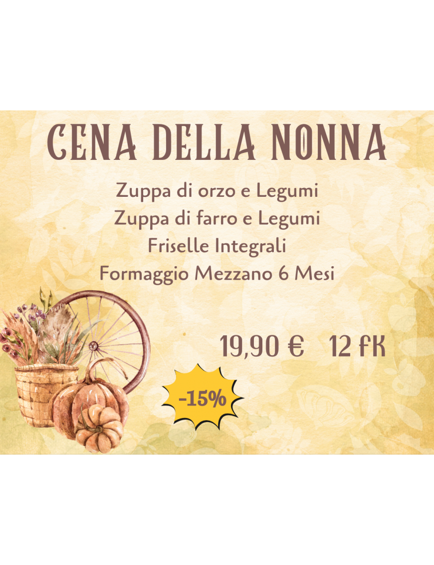 PROMOZIONE: " CENA DELLA NONNA "