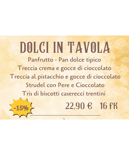 PROMOZIONE: " DOLCI IN TAVOLA "